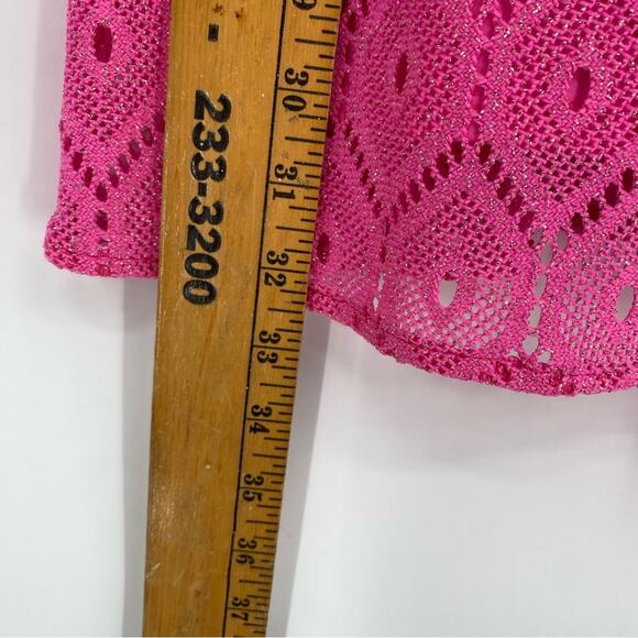 Lilly Pulitzer Dress Dusk Pink Metallic XS Lace Sleeveless Shift Mini Slip Pop - Picture 5 of 11